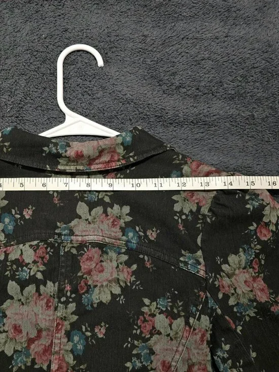 Free People Cropped Floral Blazer Jacket Size 6 Boho Romantic Cottagecore - Picture 14 of 14